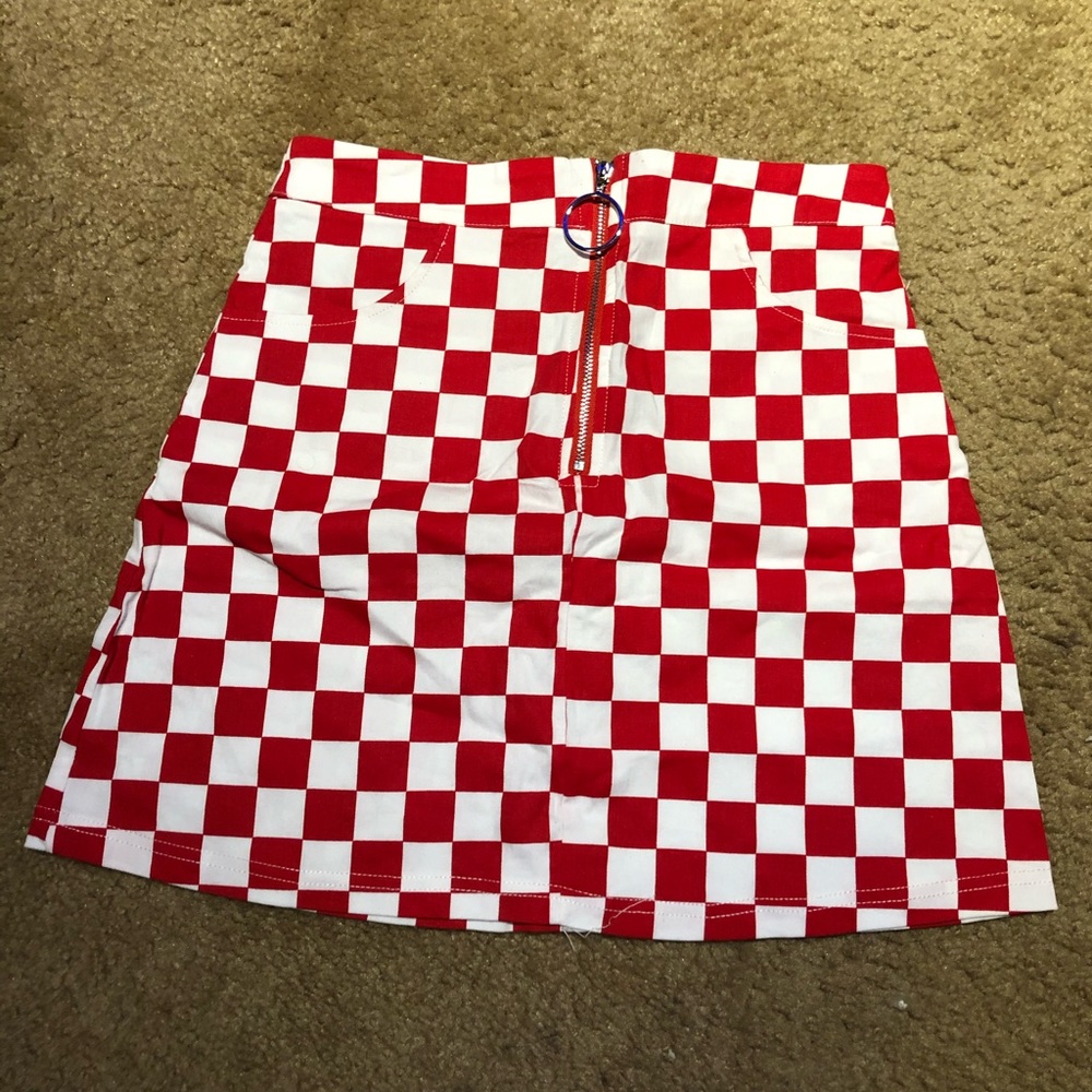 Red Checkered Skirt